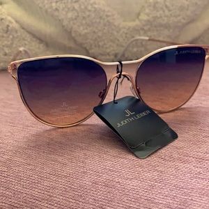 NWT Judith Leiber Carmella aviator sunglasses
